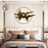 Новая китайская стена крыльца декоративная горная тень стена висит прикроватная подвесная чайная комната стерео стены