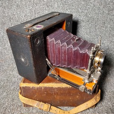 Камера 1898年美国古董柯达kodak no.4 红皮腔相机折叠相机带皮套成色新