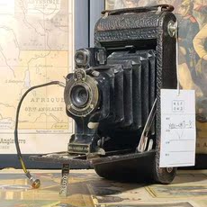 Камеры 1914年美国古董柯达kodak 1a皮腔相机折叠相机快门工作老物件摆件