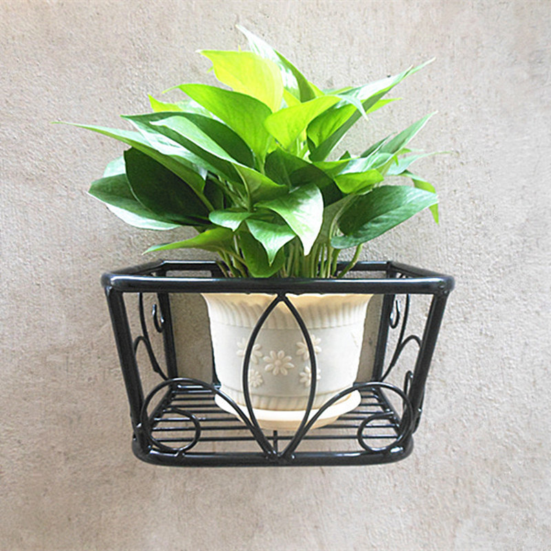 Giá treo hoa treo tường, giá treo chậu hoa treo tường, giá treo giỏ hoa lan nhện pothos kệ sắt trồng cây ngoài trời kệ gỗ ban công