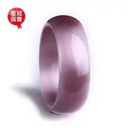 Vòng tay màu tím ánh sáng chính hãng Vòng tay pha lê đặc biệt Streamer Crystal Bracelet Mặt sáng rộng Rộng dày với Vòng tay Ngọc - Vòng đeo tay Cuff