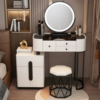 Черно -белый 80 черного стеклянного таблица+два шкафа+умное зеркало+птичье гнездо