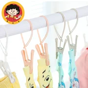 Nhà dày quần áo chống gió giá quần áo nhựa đa năng clip trẻ em vớ giá phơi quần áo trẻ em giặt khô clip - Hệ thống giá giặt