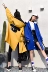 S nhà gốc của phụ nữ mùa thu 2018 mới Châu Âu và Mỹ phần dài loose trùm đầu áo gió thể thao BF gió áo khoác nữ Trench Coat