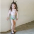 Fan hâm mộ văn học Hàn Quốc Phiên bản Hàn Quốc của đồ bơi trẻ em nữ chia váy dài tay áo chống nắng cô gái dễ thương công chúa tắm nước nóng mùa xuân - Bộ đồ bơi của Kid Bộ đồ bơi của Kid