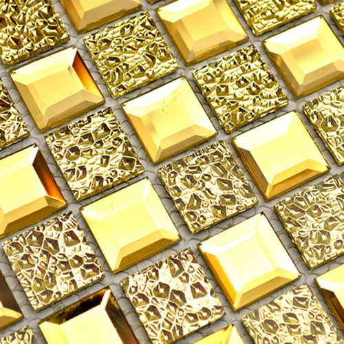 Метковая бриллиантовая хрустальная стеклянная стеклянная мозаичная плитка телевизор Фоновая настенная зеркальная крыльца