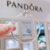 Pandora, браслет в форме сердца, цепочка, серебро 925 пробы, подарок на день рождения