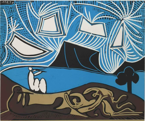 M242 [Испания] Picasso Picasso HD картинка Материал Материал Материал Акварельная печатная треска