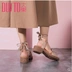 Giày DUSTO / Dadong nữ mùa hè 2018 phiên bản mới của Hàn Quốc của đôi sandal thời trang cao gót tua rua 18X1393A - Sandal