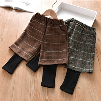 Шерстяной комплект, зимние детские штаны, леггинсы, в корейском стиле, в западном стиле, детская одежда