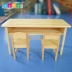 Bàn học mầm non Bàn gỗ thông bảo vệ môi trường sơn nước sơn góc tròn thiết kế bàn gỗ thông bàn ghế mẫu giáo Boyuan - Phòng trẻ em / Bàn ghế