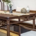 La Hán giường trà bàn ghế kết hợp bàn ghế sofa giải trí cũ elm bàn trà kung fu bàn trà đặt đồ nội thất - Bộ đồ nội thất