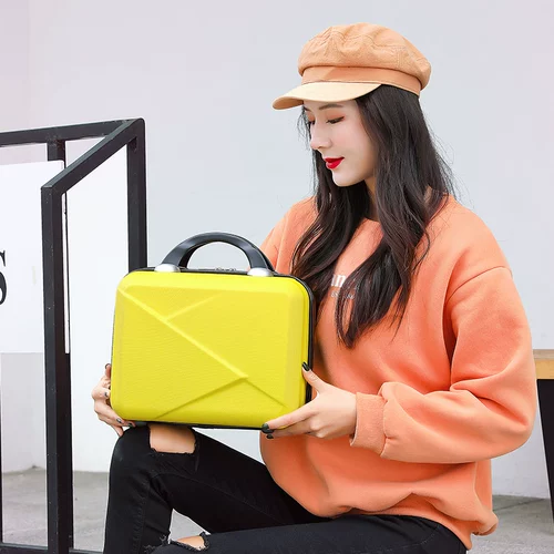 Портативная сумка, барсетка, маленькая коробка, маленький милый чемодан для путешествий, 14 дюймов, в корейском стиле