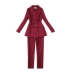 Kích thước lớn của phụ nữ 18 mùa xuân mới rượu vang đỏ Slim đôi ngực dài phù hợp với + 9 điểm thẳng quần phù hợp với phù hợp với áo kiểu nữ Business Suit