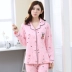 Mùa xuân và mùa thu kích thước lớn phụ nữ đồ ngủ 100% cotton dài tay quần cotton của phụ nữ dịch vụ nhà chất béo mm200 kg