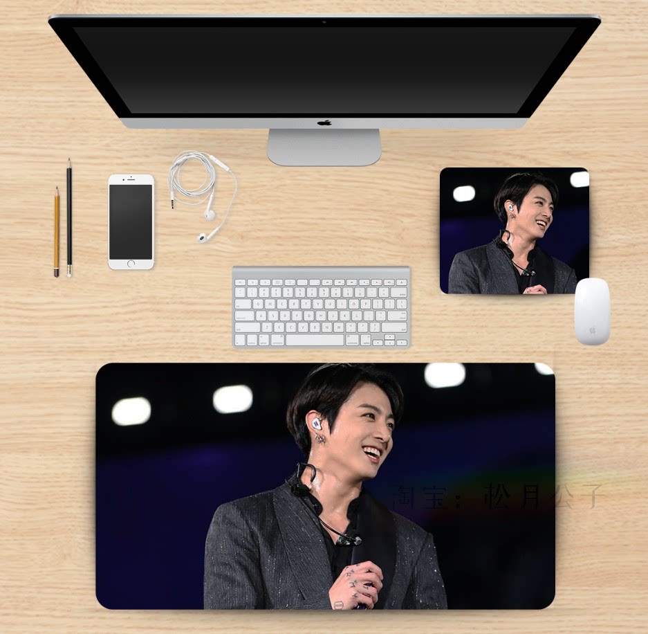 BTS Bulletproof Youth Tuan Tian Yiguo Shop Cushion Mouse Guts Super Large Desk Case Custom Customized Keyboard Jungkook