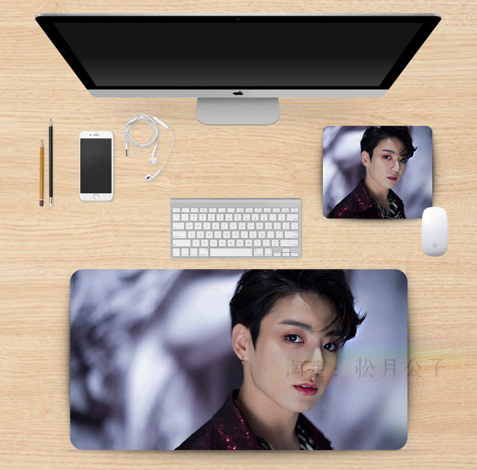 BTS Bulletproof Youth Tuan Tian Yiguo Shop Cushion Mouse Guts Super Large Desk Case Custom Customized Keyboard Jungkook
