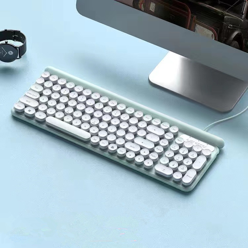 键盘鼠标套装笔记本外接游戏电竞女生可爱办公专用打字有线静
