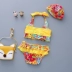 Áo tắm trẻ em Hàn Quốc cho bé gái mặc bikini màu vàng hoa bé gái công chúa bé gái mặc đồ bơi nhanh khô Bộ đồ bơi của Kid