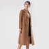 Áo khoác hai mặt nữ dài Phần cổ áo làm bằng tay tinh khiết 2019 Áo khoác len nữ cao cấp mỏng mới - Trung bình và dài Coat Trung bình và dài Coat