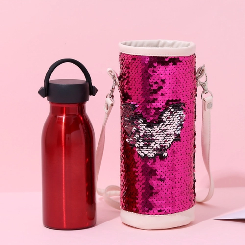 Модные блестки для ногтей, стакан, сумка-чехол, защитный чехол, комплект, сумка на одно плечо, портативный универсальный ремешок для сумки, чайник для школьников