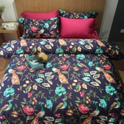 Bộ đồ ngủ bằng vải cotton satin dài bốn mảnh bằng vải cotton Ai Cập dài 60 chiếc - Bộ đồ giường bốn mảnh