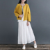 Rõ ràng kết cấu da cotton và linen vòng cổ áo ngắn nữ mùa xuân và mùa thu màu rắn linen cardigan nhỏ nghệ thuật retro fan dài tay áo bên ngoài áo khoác nữ de thương Áo khoác ngắn