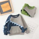 Осенняя толстовка для мальчиков, весенняя детская бархатная куртка, детская одежда, в западном стиле