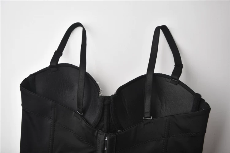 Removable bra, supporting brace, straps, punk style, tight