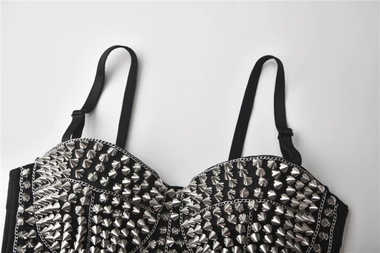 Removable bra, supporting brace, straps, punk style, tight