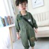 Bé trai denim jumpsuit trẻ em 1-3-5 tuổi 4 xuân và mặc mùa thu nam bé nước ngoài khí lỏng dụng cụ quần áo thủy triều - Áo liền quần shop quần áo trẻ em đẹp Áo liền quần