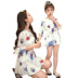 Mới chia đồ bơi cha mẹ và con áo tắm mẹ và con gái gia đình nạp một ba mảnh áo tắm nữ ba mảnh kem chống nắng dài tay áo bể bơi cho bé sơ sinh Bơi lội
