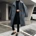 Zijun mùa đông phiên bản Hàn Quốc mới của xu hướng dày lên trong phần dài của chiếc áo khoác thanh niên gió Hồng lỏng áo len dày