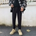 Zijun xuân Hàn phong cách hoang dã quần giản dị Hồng Kông phong cách lỏng xu hướng quần nam màu rắn quần ulzzang - 3/4 Jeans
