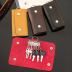 Da của Nam Giới và Phụ Nữ Túi Chìa Khóa Túi Chìa Khóa Thời Trang Keychain Hàn Quốc Da Eo Bìa Dọc Keychain ví móc chìa khóa nữ đẹp Trường hợp chính