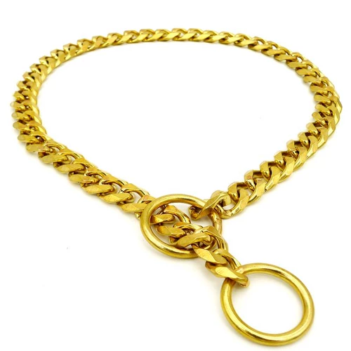 Обод для шеи собаки, круг шеи, чистая медная P -образная гексагональная цепь, большой тренер с собаками, Shiba Inu Horse Dogs Золотой ретривер