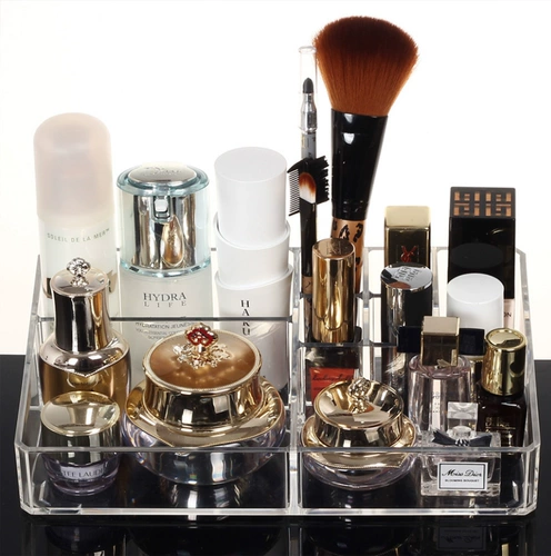 Косметическая коробка для хранения, кисть для ухода за кожей, помада, база под макияж, пластиковая коробка для косметики, туалетный столик, популярно в интернете