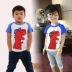 Quần áo trẻ em mới 2018 trẻ em mùa hè của t-shirt ngắn tay nam cotton boy mùa hè Hàn Quốc phiên bản của áo sơ mi nữ bé Wang Wang đội