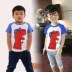 Quần áo trẻ em mới 2018 trẻ em mùa hè của t-shirt ngắn tay nam cotton boy mùa hè Hàn Quốc phiên bản của áo sơ mi nữ bé Wang Wang đội Áo thun