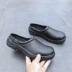 Giày đầu bếp nhà bếp chống trượt chống dầu chống thấm nước Giày khách sạn Zhuokai nam và nữ mẫu một bàn đạp chống đập chân giày da bò mũi thép Rainshoes
