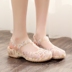 Crocs ins nữ triều Hàn Quốc Bao Đầu dép mùa hè mềm đáy chống trượt dép nặng đáy thạch dép Waichuan 