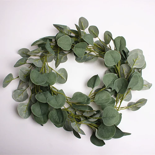 Моделирование евальской лозы мульти -корлор денежных листьев винограда Свадебное украшение цветочная винограда железная проволока пластиковая ротан