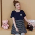 Thai sản váy mùa hè ngắn- tay áo Hàn Quốc phiên bản của phần dài t- shirt 2018 mới thời trang lỏng bông phụ nữ mang thai phù hợp với