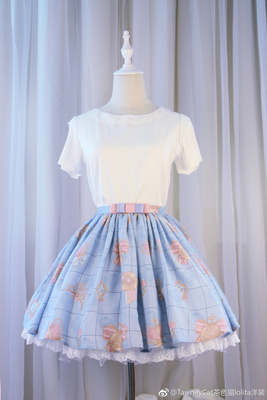 taobao agent [Dream and Treasure Spot] National Brand Lolita Tea Cat Royal Sweetheart Cute Sweet Sweet SK skirt