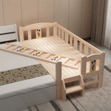 Кроватка из натурального дерева для приставной кровати, детская простыня, матрас