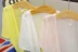 Cô gái mùa hè khăn choàng trẻ em phần mỏng Hàn Quốc phiên bản 7 điểm tay áo cardigan áo khoác bé hoang dã kem chống nắng quần áo điều hòa không khí áo sơ mi