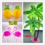 Mới 3D giấy flamingo dứa trang trí bánh sinh nhật cắm cờ trang trí phim hoạt hình mạng lưới nướng đỏ trang trí - Trang trí nội thất đồ dcor bàn học