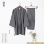 Đầu mùa thu kimono Nhật Bản cotton nam gạc hai lớp đồ ngủ lỏng đặt tại nhà rất phẳng bộ đồ sz to cho nam