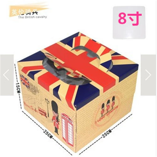 8 -Ящик для торта коробки для торта ручной работы в коробке для торта на день рождения выпечка на западе -Точка упаковочной коробки крем -пирог на дно