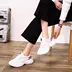 Tư thế thời trang nho 2019 xuân hè mới thể thao da hoang dã và giải trí Phiên bản Hàn Quốc của giày cũ giày nữ thấp để giúp - Giày cắt thấp